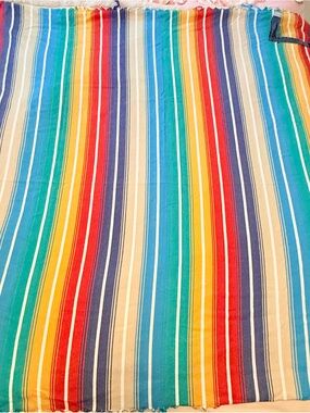 Vibrant Multi-Color Stripe Blanket